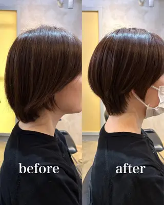 ショート とびまつ /ショート/脱白髪染のヘアスタイル