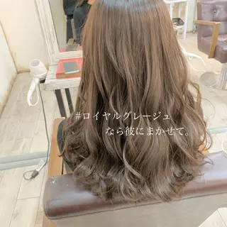 ロング カラー ◆感動口コミ/最小顔 理論カット◆森口 峻のヘアスタイル