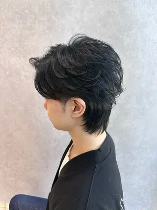 パーマ メンズ 【𝐀𝐬𝐡大森】 石崎竜祐のヘアスタイル