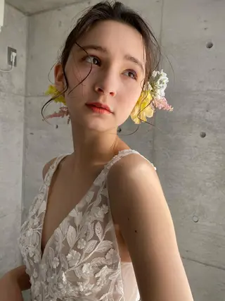 セミロング カラー パーマ ヘアアレンジ メンズ キッズ ネイル マツエク・マツパ モリモト サナのヘアスタイル