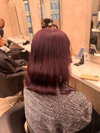 セミロング カラー 💖札幌カラー 指名No.1💖玲奈のヘアスタイル