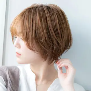 ショート 髪質改善&ストレート ✂︎鈴木青樹のヘアスタイル