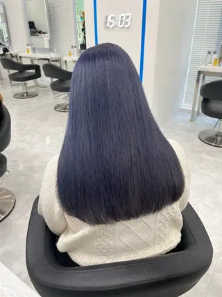 ロング カラー 流行りの透明感カラー ×縮毛矯正🤍ユウのヘアスタイル