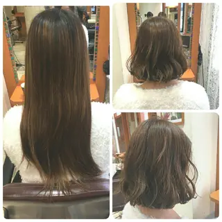 ロング カラー ショート 100%髪質改善特化 TRUNSのヘアスタイル