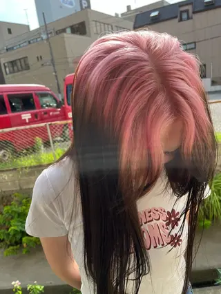 セミロング カラー 髪質改善/ハイトーン カラー/久保田彰のヘアスタイル