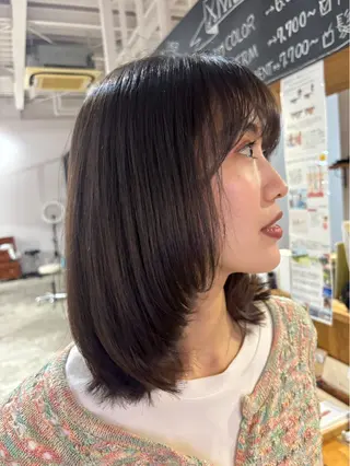 ミディアム はっとり ななせのヘアスタイル