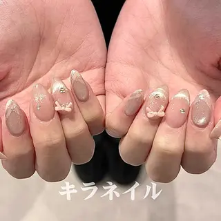 ネイル 🎀kira 長さだし💗モチ最高のネイルデザイン