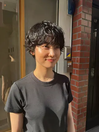 ショート パーマ レイヤーカット🏆/ 髪質改善🏆/福本凌のヘアスタイル