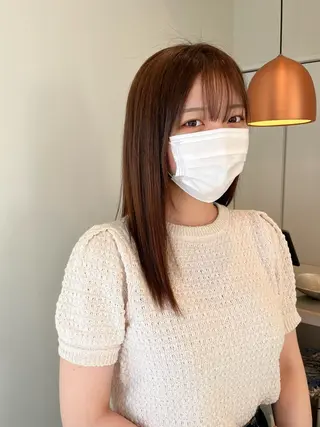 セミロング 加藤 明香里のヘアスタイル