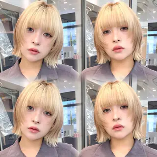 ミディアム カラー ♥️ボブレイヤー/ minami♥️のヘアスタイル