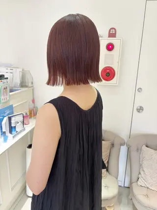 ミディアム カラー 齋藤 咲のヘアスタイル