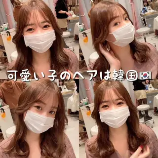 セミロング 韓国ヘア🇰🇷髪質 改善たけるのヘアスタイル