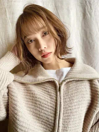 ミディアム 石井綾華🩰 ブリーチモデル募集✨のヘアスタイル
