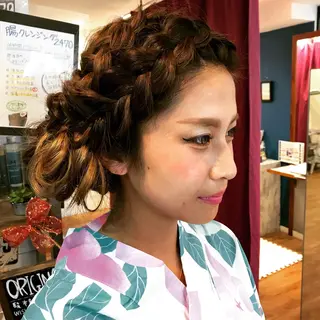 ロング ヘアアレンジ 平松 千枝のヘアスタイル