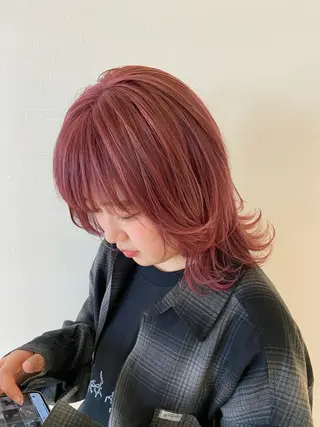 セミロング カラー ヘアアレンジ 🌻Insta指名 NO.1🌻Shoのヘアスタイル