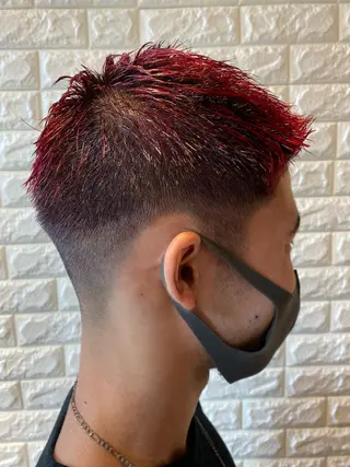 ショート メンズ レイヤーカット🌈 透明感カラー🌷ユリのヘアスタイル