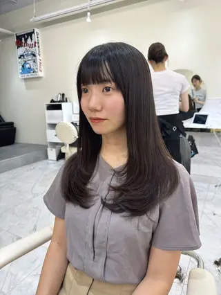 ミディアム カラー ヘアアレンジ 髪質改善特化 🫧松野力也のヘアスタイル