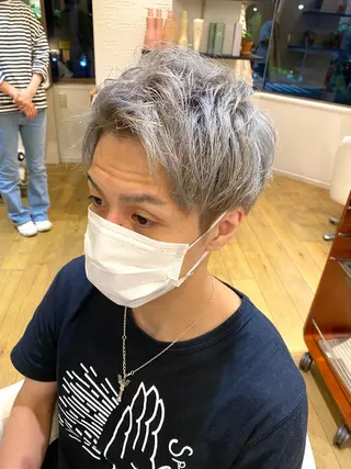 ショート カラー メンズ 艶感🫧透明感カラー YUKARIのヘアスタイル
