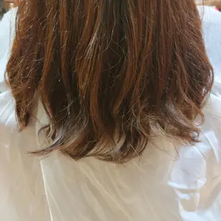 ロング パーマ 森岡 紗羽のヘアスタイル