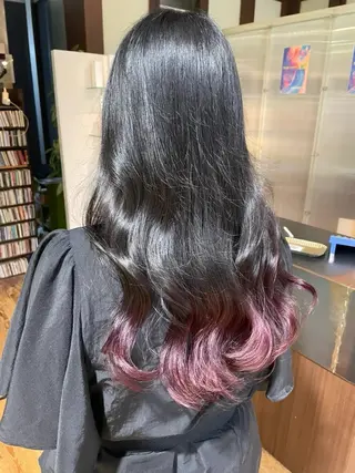 ロング カラー 🪿透明感/艶カラー ﾜﾀﾅﾍﾞｱｵｲのヘアスタイル
