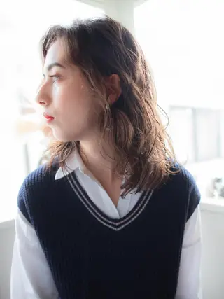 ミディアム カラー ヘアアレンジ 北九州美容室 🕊️わかな✂︎のヘアスタイル
