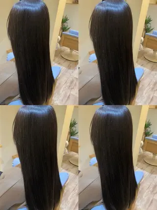 ロング カラー 金島 青のヘアスタイル