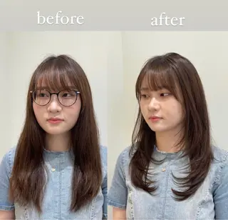 セミロング ❤︎︎韓国ヘア❤︎︎ 𝑺𝒉𝒊𝒉𝒐のヘアスタイル