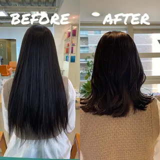 セミロング パーマ ヘアアレンジ 鶴﨑 美優亜のヘアスタイル