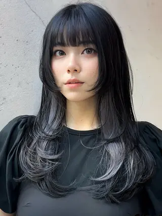 ロング カラー インナーカラー/レイ ヤーカット♡/マキシのヘアスタイル