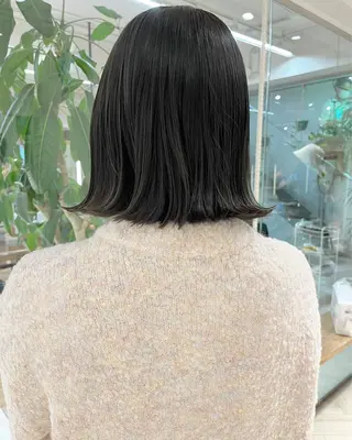 ミディアム カラー ヘアアレンジ 🌷ボブ/髪質改善 ストレートのヘアスタイル