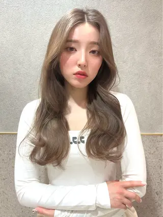 ロング カラー レイヤー/前髪/ 韓国/CHIHIROのヘアスタイル