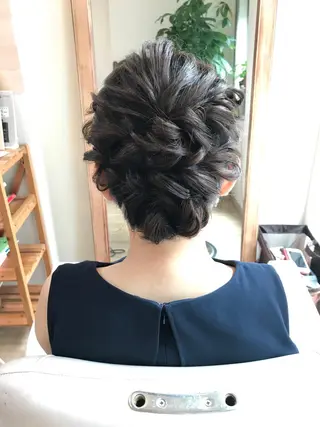 セミロング ヘアアレンジ 早朝✨ヘアセット 着付け/清水玲歌のヘアスタイル