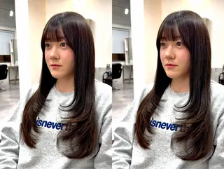 ロング カラー 🫧髪質改善/透明感 カラー/山中史也のヘアスタイル