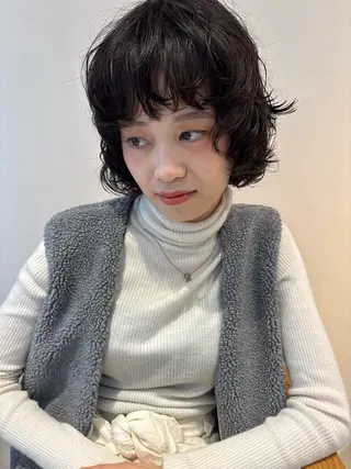 ショート パーマ ブリーチなしカラー/ パーマ/おとは🦖♡のヘアスタイル