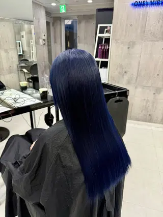 ロング カラー メンズ ☁️かずき☁️青.紫 推し活カラー💫のヘアスタイル