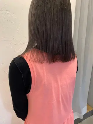 セミロング 小顔レイヤー×コンパ クトボブ/林隆平のヘアスタイル