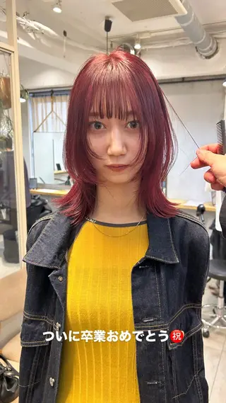 セミロング カラー ハイトーンボブ 前田 表参道　グレージュのヘアスタイル