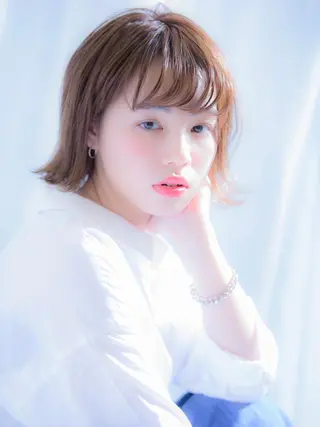 ミディアム カラー レイヤーカット✂️ 横浜No1♡下鳥翔子のヘアスタイル