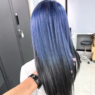 セミロング カラー 渋谷🎨ハイトーン× エクステ🎨レンのヘアスタイル