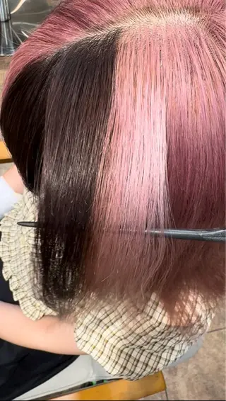 ミディアム カラー heel SENGAWAのヘアスタイル