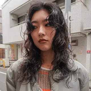 セミロング パーマ メンズヘア/パーマ/ SHOUTOのヘアスタイル