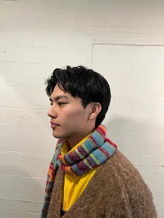 ショート メンズ 稲村 獅童のヘアスタイル