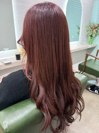 ミディアム カラー ヘアアレンジ 縮毛矯正/ /関内/あべももこのヘアスタイル