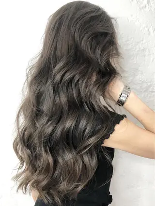 ロング カラー パーマ ヘアアレンジ メンズ キッズ ネイル マツエク・マツパ アイブロウ 韓国風×透明感カラー 髪質改善オタベシンヤのヘアスタイル
