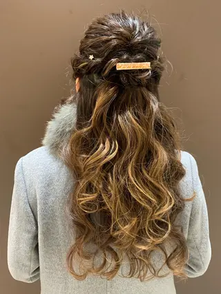 ロング ヘアアレンジ きむえり/髪質改善 /うねり広がり改善のヘアスタイル