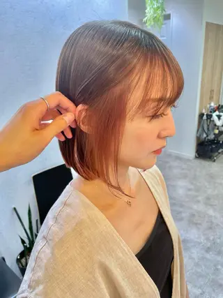 ショート カラー レイン🌏🌱 似合わせ/ハイトーンのヘアスタイル