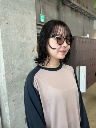 ミディアム パーマ maho/垢抜け カラーパーマメイクのヘアスタイル