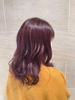 セミロング カラー 宮原 佳苗のヘアスタイル