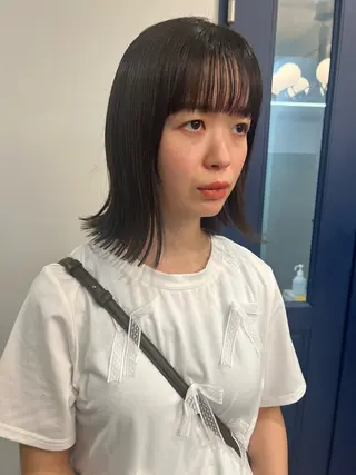 ミディアム カラー パーマ/透明感カラー 元町🌱takutoのヘアスタイル