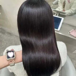 セミロング カラー Rio🎀ブリーチ なし透明感♡顔周り♡のヘアスタイル